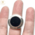 Anillo Plata Boton Negro cod1200