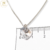 Dije Corazon Swarovski Elements Transparente MoonLight 10 mm Plata 925 (Sin Cadena) cod4586 - comprar online