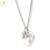 Dije Corazon Swarovski Elements Transparente MoonLight 10 mm Plata 925 (Sin Cadena) cod4586