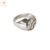 Anillo Plata Y Oro 2 Flores cod1138