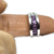 Anillo Plata Tipo Medio Sin Fin Baguette Violeta cod1256