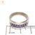 Anillo Plata Tipo Medio Sin Fin Baguette Violeta cod1256