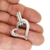 Dije Plata Inflada Corazon Inclinado cod1509 - comprar online