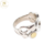 Anillo Plata Y Oro Circulos Calados Geometrico Mujer cod3794 - comprar online