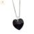 Dije Plata Swarovski Corazon Negro 18 mm cod2098