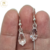 Aros Plata Colgante Swarovski Transparente 8 X 15 mm cod3452 - comprar online