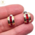 Aros Plata Y Oro con Piedras Rojas cod1993 - comprar online