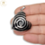 Dije Acero Corazon Espiral Negro cod2300