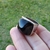 Anillo Acero Piedra Negra cod3529