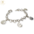 Pulsera Plata con 4 Dijes San Benito cod1365 - comprar online