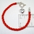 Pulsera Plata Hilo Seda Rojo + Dije Corazon Plata Inflada Marinero cod3899 - tienda online