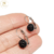 Aros Acero Colgante Brisura con Microperlas Negras cod3954