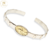 Pulsera Plata Y Oro Semi Esclava Medalla Milagrosa cod3975