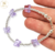 Pulsera Plata con 5 Mariposas Swarovski Violeta Lila cod4089