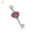 Dije Acero Llave Corazon con Brillo con Mosqueton cod 4160