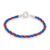 Pulsera Plata Hilo Seda Equipo Futbol San Lorenzo de Almagro cod4266