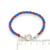 Pulsera Plata Hilo Seda Equipo Futbol San Lorenzo de Almagro cod4266 - comprar online