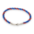 Pulsera Plata Hilo Seda Equipo Futbol San Lorenzo de Almagro cod4266