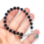 Pulsera Plata 925 Piedras Turmalina Negra con Bolitas + Dije Plata San Benito cod4347 - comprar online