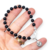 Pulsera Plata 925 Piedras Turmalina Negra con Bolitas + Dije Plata San Benito cod4347 - comprar online