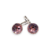 Aros Swarovski Plateado Bella Rivoli Rosa 10 mm Brisura cod4356 - ByMariana