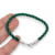 Pulsera Plata 925 Hilo Seda Verde Oscuro con Mosqueton cod4459