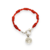 Pulsera Plata Hilo Seda 7 Nudos Rojo + Dije Plata San Expedito cod4515