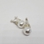 Aros Plata y Oro Lady Di con Cubic Perla 10 mm cod4548 - ByMariana