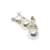 Aros Plata y Oro Lady Di con Cubic Perla 10 mm cod4548 - comprar online