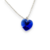 Imagen de Dije Corazon Swarovski Elements Azul Sapphire 10 mm Plata 925 (Sin Cadena) cod4587