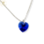 Dije Corazon Swarovski Elements Azul Sapphire 10 mm Plata 925 (Sin Cadena) cod4587 - ByMariana