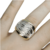 Anillo Plata Y Oro Macizo Dual en Olas Mujer cod1132