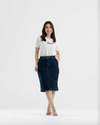 Saia Jeans com Cinto