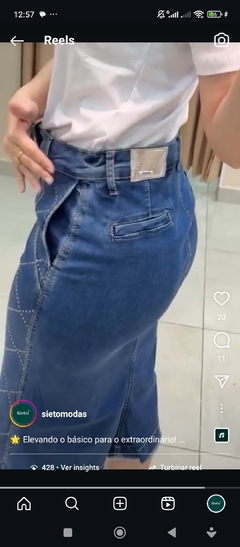 Saia Jeans Brilho - comprar online