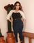 Saia Jeans Midi com Fenda