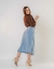 Saia Midi Rute em Denim - comprar online