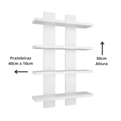 NICHO DUNQUERQUE EM MDF 4 PRATELEIRAS - Zarqa