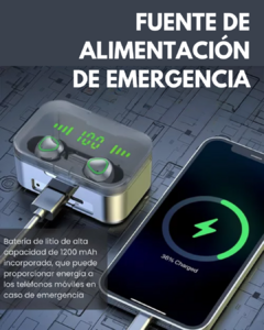 Auriculares Inalámbricos Bluetooth YD02 con Pantalla LED y Estuche Powerbank - MD Store