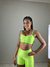 Conjunto Short Recorte Compressão + Top Carla - Verde Neon - comprar online