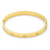 Bracelete Aço Dourado Relevo Circular - comprar online