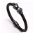 Pulseira Masculina Caveiras Gêmeas Preta - comprar online