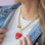 Collar corazón rojo