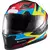 CAPACETE TEXX FECHADO HAWK RIDE AZUL VERD VERM PRETO - comprar online