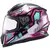 CAPACETE TEXX FECHADO HAWK GENESIS ROSA AZUL BRANCO - loja online