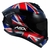 CAPACETE DRAKEN UK BRILHO PRETO/VERMELHO/AZUL - loja online