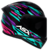 CAPACETE ASX CITY ARROW BRILHO PRETO/TIFFANY/ROXO