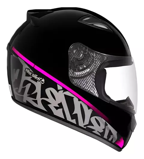 CAPACETE SPARK BLACK EDIT. 3 - PRETO/ ROSA
