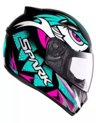CAPACETE SPARK DRAGON /PRETO/TIFANNY