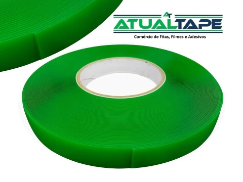 Rolo de Fita DF Massa Acrílica TR Liner Verde com 18 mm de largura e 20 metros de comprimento