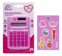 CALCULADORA 8 DÍGITOS COM ENERGIA SOLAR E CARTELA DE ADESIVO FINI (LETRON) - comprar online
